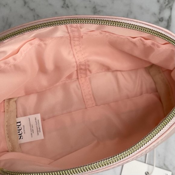 SOLD Seed Heritage Pink Small Cosmetics Case Pouch Bag - Picture 9 of 12